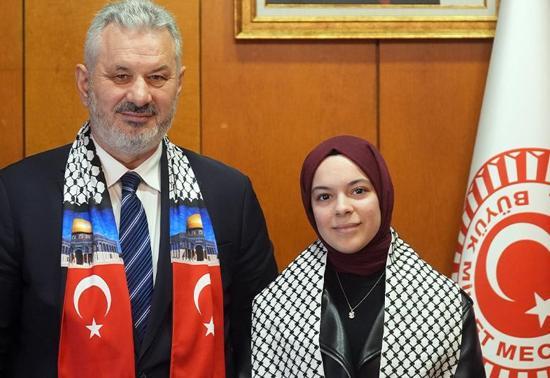 14 yaşındaki Gazzeli Meryemin hayali gerçek oldu: Cumhurbaşkanı Erdoğan ile görüştü