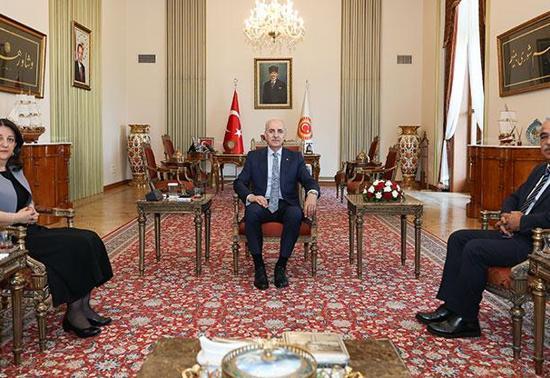 TBMM Başkanı Kurtulmuş, DEM Parti İmralı heyetini kabul etti