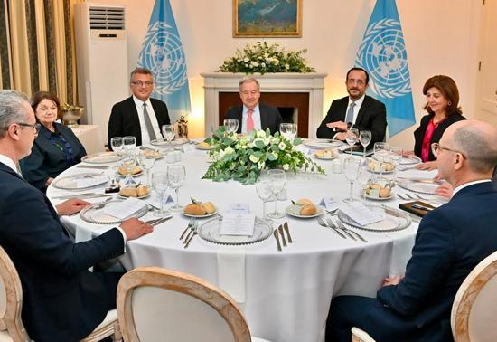KKTC Cumhurbaşkanı Erhürman, Guterres ve Hristodulidis ile bir araya geldi
