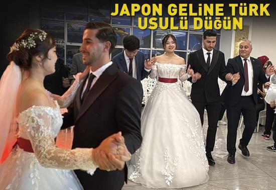 Japon geline Türk usulü düğün! Dünya evine halaylarla girdi