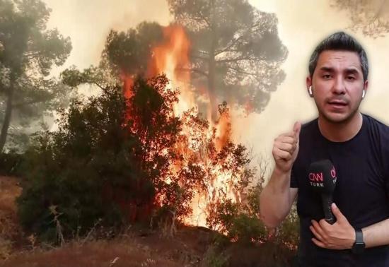 CNN TÜRK ekibi alevlerin arasında