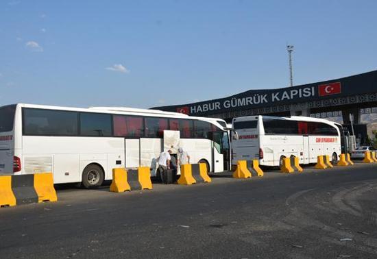 'Filistin Konvoyu', Habur Sınır Kapısı’ndan Irak’a geçti