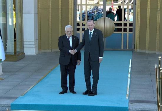 SON DAKİKA | Cumhurbaşkanı Erdoğan, Mahmud Abbas'ı resmi törenle karşıladı
