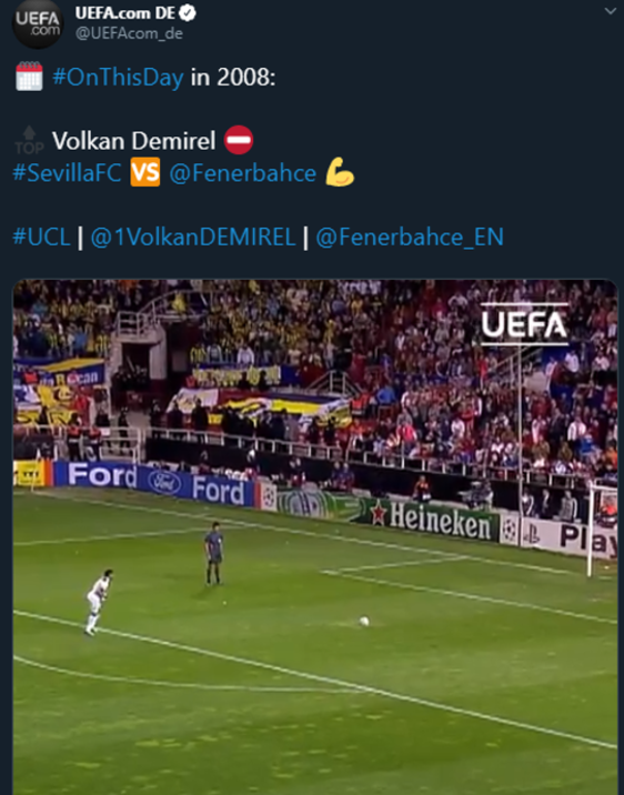UEFAdan Volkan Demirel paylaşımı