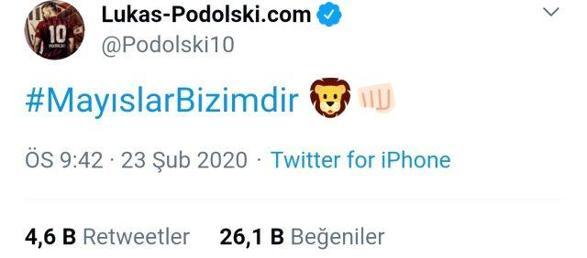 Lukas Podolski paylaşımını sildi