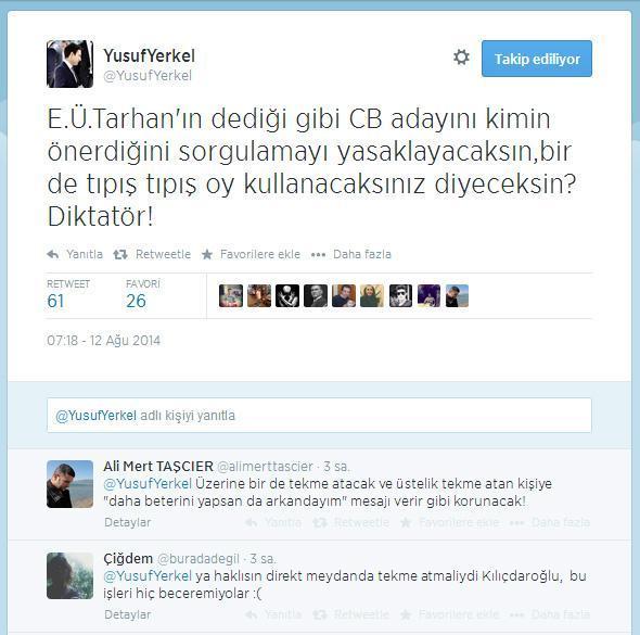 Tekmeci müşavir Yusuf Yerkelden isim vermeden Kılıçdaroğluna eleştiri: Diktatör