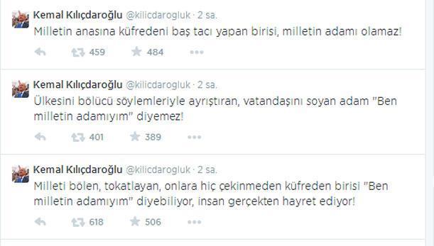 Kılıçdaroğlu twitterdan Erdoğanı ağır bir dille eleştirdi