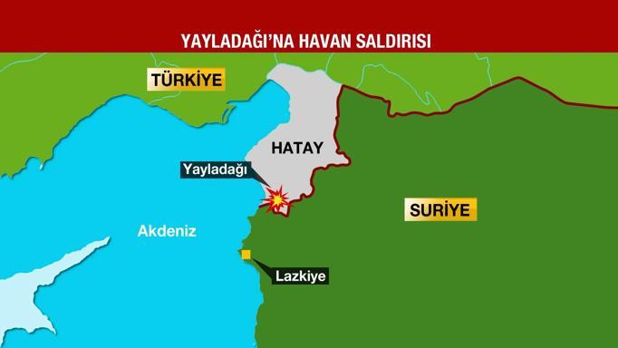 Hataya Suriye tarafından havan mermisi atıldı