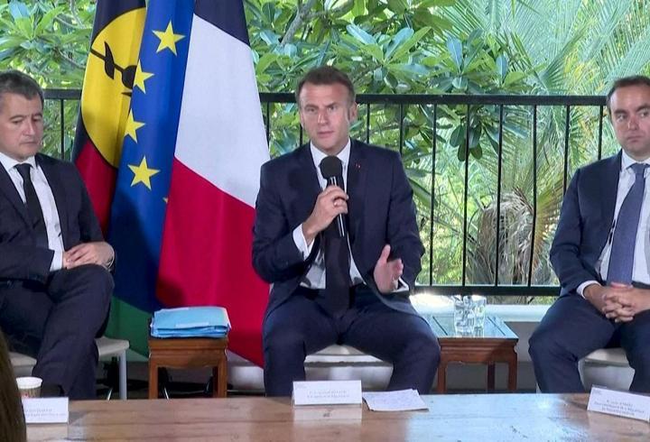 Fransa Cumhurbaşkanı Macron Yeni Kaledonya'da