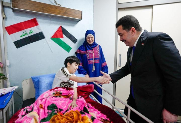 Irak Başbakanı Sudani den Filistinli yaralılara ziyaret