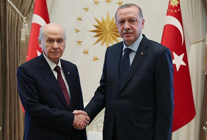 Cumhurbaşkanı Erdoğan ile Devlet Bahçeli bayramlaştı