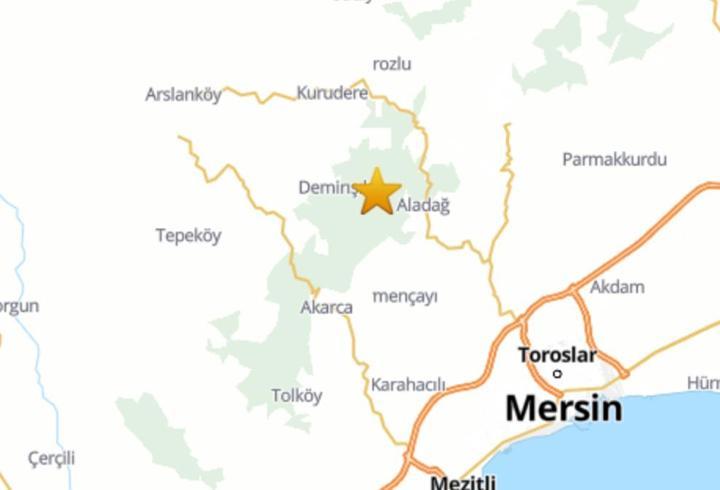 Mersin'de 3.9 büyüklüğünde deprem!