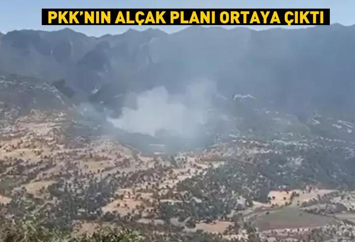 PKK'nın alçak planı ortaya çıktı! Ormanları yakarak gizlenmeye çalışıyorlar