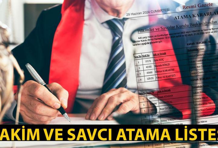 HSK atamaları Resmi Gazete: Hakim ve savcı atama listesi sorgulama 29 Haziran 2024!