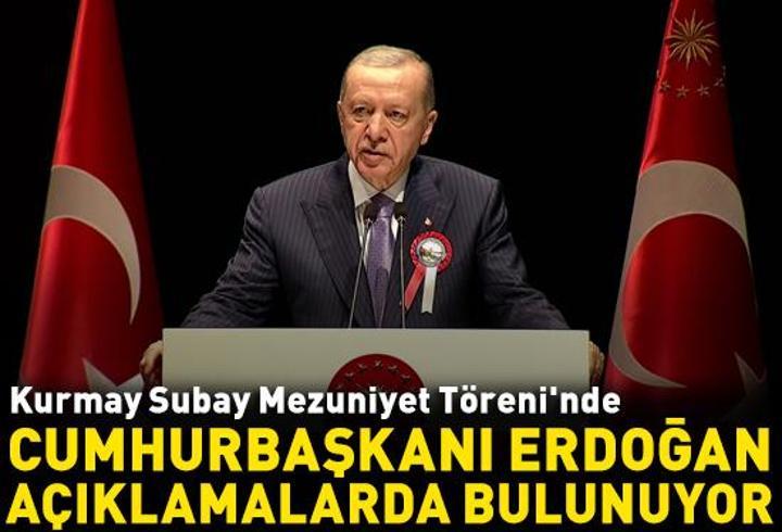 Cumhurbaşkanı Erdoğan MSÜ mezuniyet töreninde konuşuyor