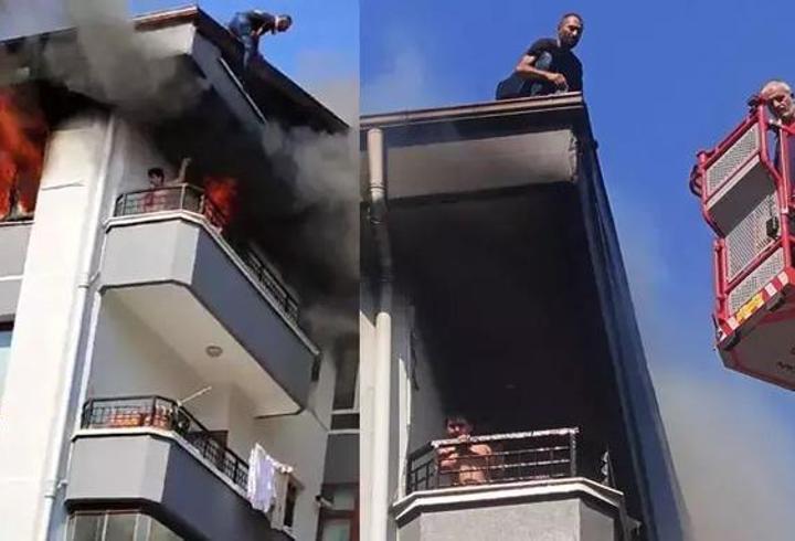 Video Haber | Ankara'da binada çıkan yangında çocuk böyle kurtarıldı