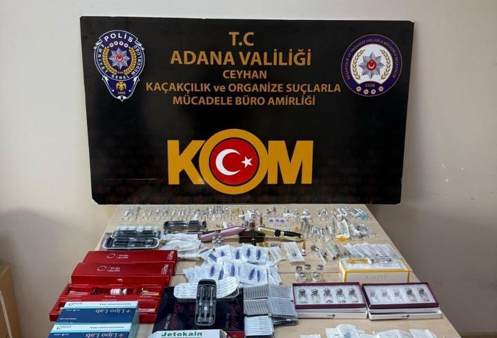 Ceyhan'da reçeteye tabi 785 kutu ilaç ele geçirildi