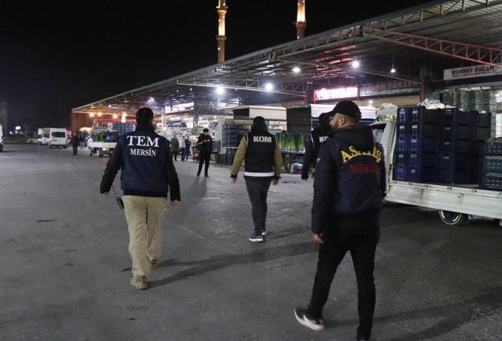 Mersin halinde asayiş uygulaması