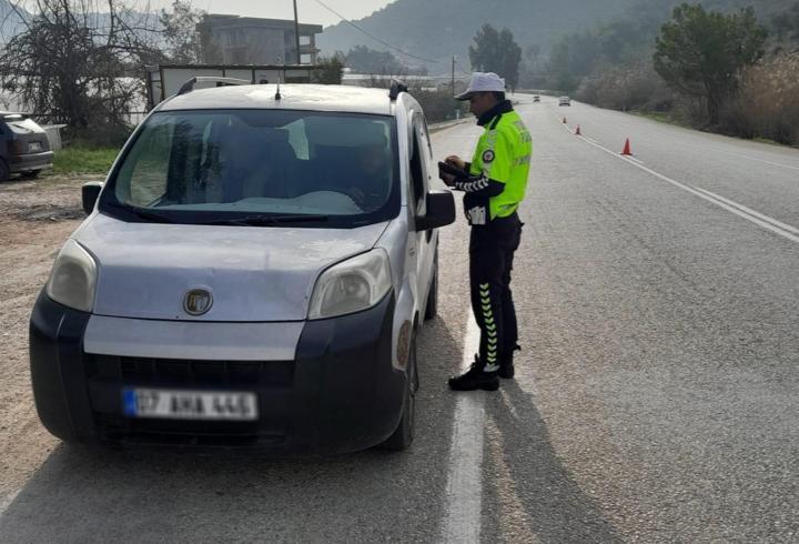 Antalya'da dron destekli trafik denetimi