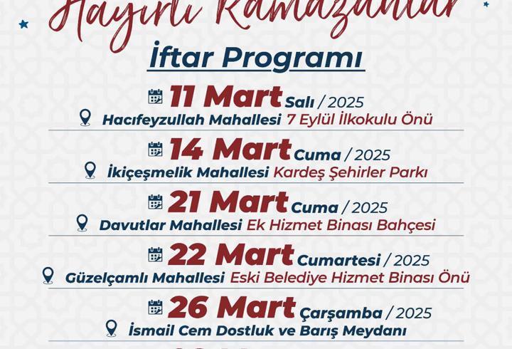 Kuşadası'nda ramazanda 6 noktada iftar sofrası kurulacak