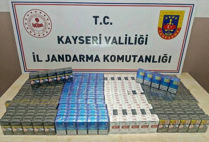 Kayseri'de 510 paket kaçak sigara ele geçirildi