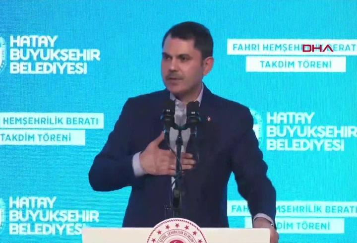Bakan Kurum: Hatay'da 46 bin konut teslim edildi