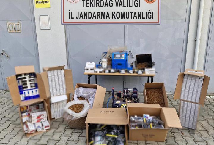 Tekirdağ'da 100 bin makaron ele geçirildi