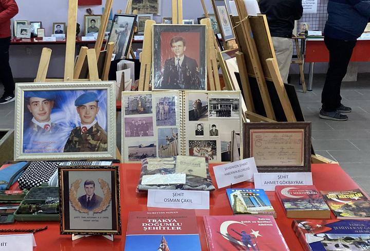 Edirne'de şehitlerin kişisel eşyalarından oluşan 'Şehidimden Hatıra' sergisi açıldı