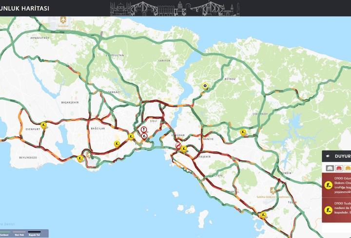 İstanbul - İstanbul'da trafik yoğunluğu yüzde 90'a ulaştı