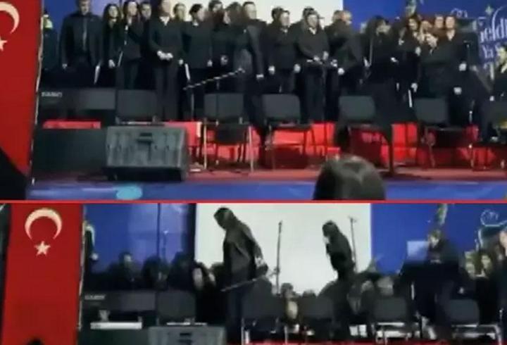 Gaziosmanpaşa'da sahne çöktü! Yaralılar var