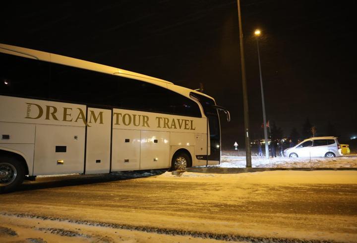 Nevşehir'de tur otobüsünün çarptığı kişi yaralandı