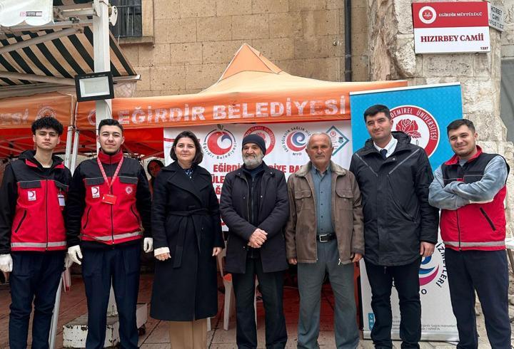 Eğirdir'de sağlık çadırı kuruldu