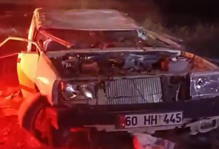 Otomobilin takla attığı kaza kamerada