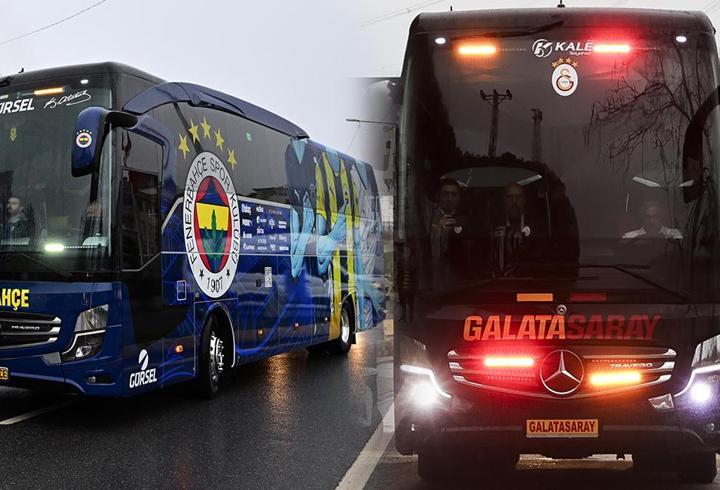 Fenerbahçe ve Galatasaray kafileleri stadyuma geldi