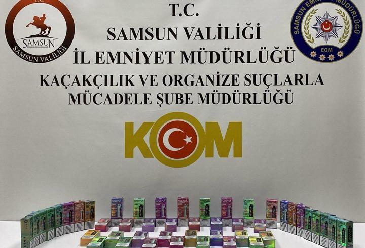 Samsun’da 47 kaçak elektronik sigara ele geçirildi