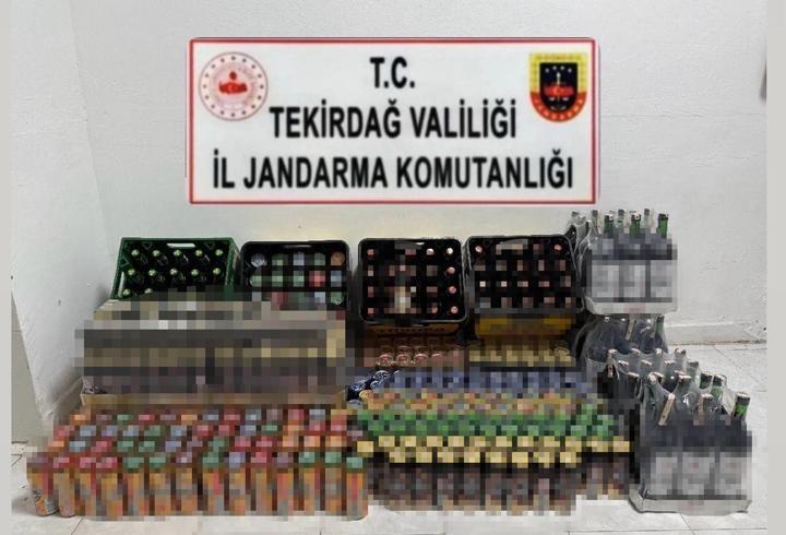 Tekirdağ’da 286 litre sahte ve kaçak içki ele geçirildi