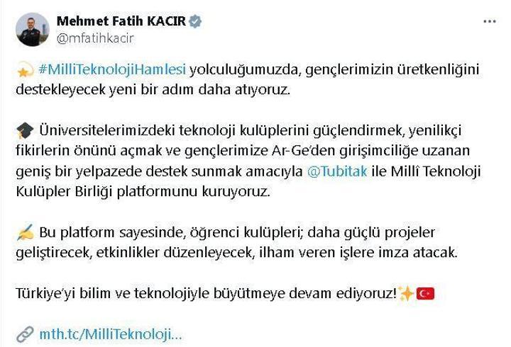 Milli Teknoloji Kulüpler Birliği Platformu kuruldu