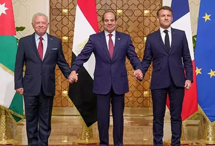 Fransa, Mısır ve Ürdün'den Gazze konulu Üçlü Zirve