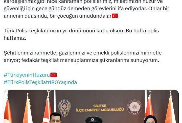 Bakan Yerlikaya'dan 'Polis Haftası' paylaşımı