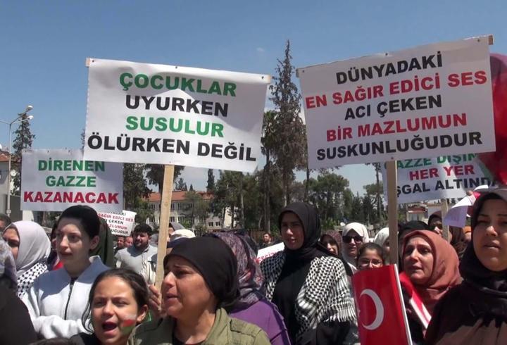 Reyhanlı’da Gazze’ye destek