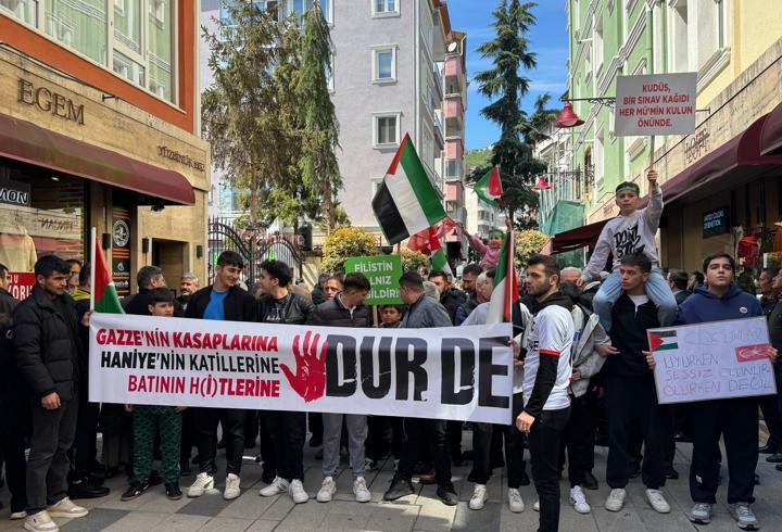 Ordu’da İsrail protestosu