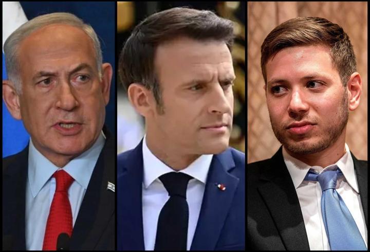 Netanyahu, Macron'a hakaret eden oğlunu bu sözlerle savundu