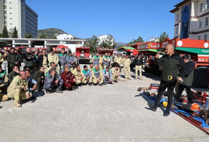 Muğla'da yangın ekiplerinin iş başı eğitimleri yapıldı