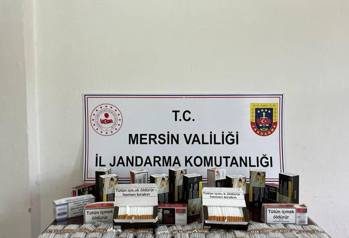 Çamlıyayla'da kaçak makaron operasyonu