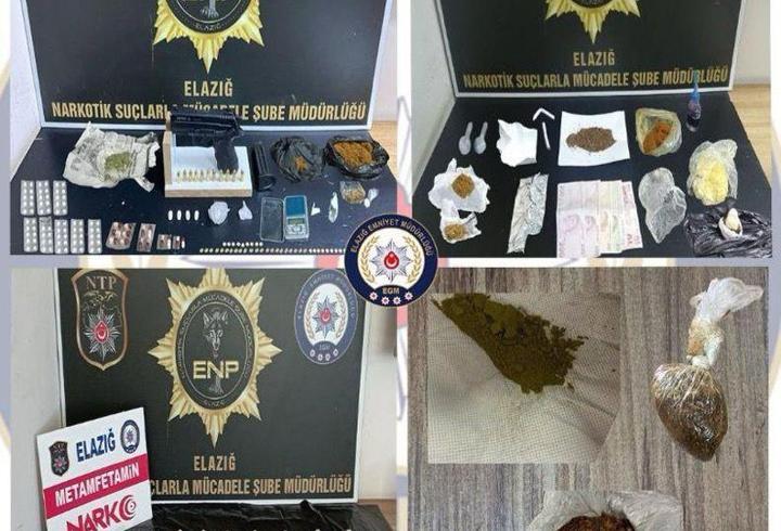 Elazığ’da uyuşturucu operasyonlarında 12 tutuklama