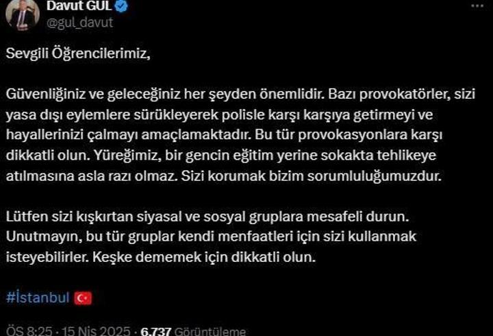 Gençleri Provokasyonlara Karşı Uyarı