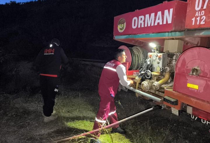 Gazipaşa'da muz bahçesindeki yangın 6 saatte söndürüldü