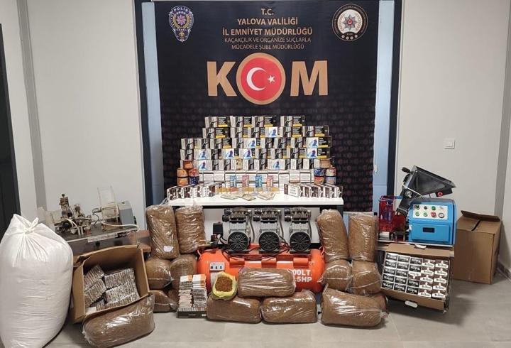Yalova’da kaçak tütün operasyonu: 8 gözaltı