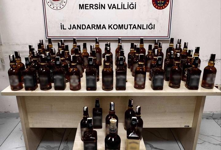 Erdemli’de gümrük kaçağı içki ele geçirildi