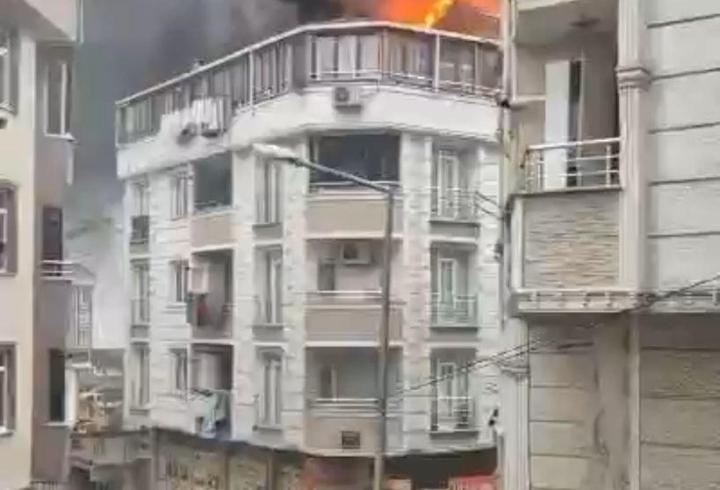 İstanbul- Esenyurt'ta 5 katlı binada yangın paniği